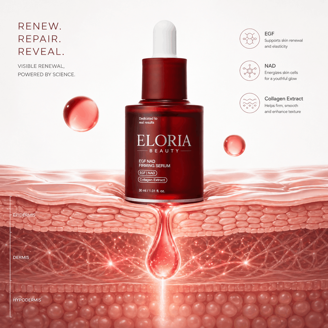 Eloria EGF NAD+ Firming Serum